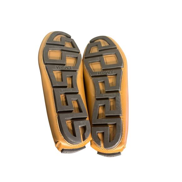 Versace NIB Medusa Biggie Driver Loafers in Dark Toffee Size 44 - Picture 10 of 12